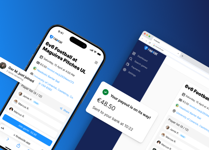 Findaside mobile and web app mockup