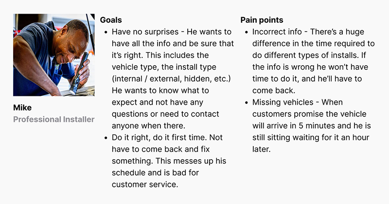 User persona for Verizon Connect